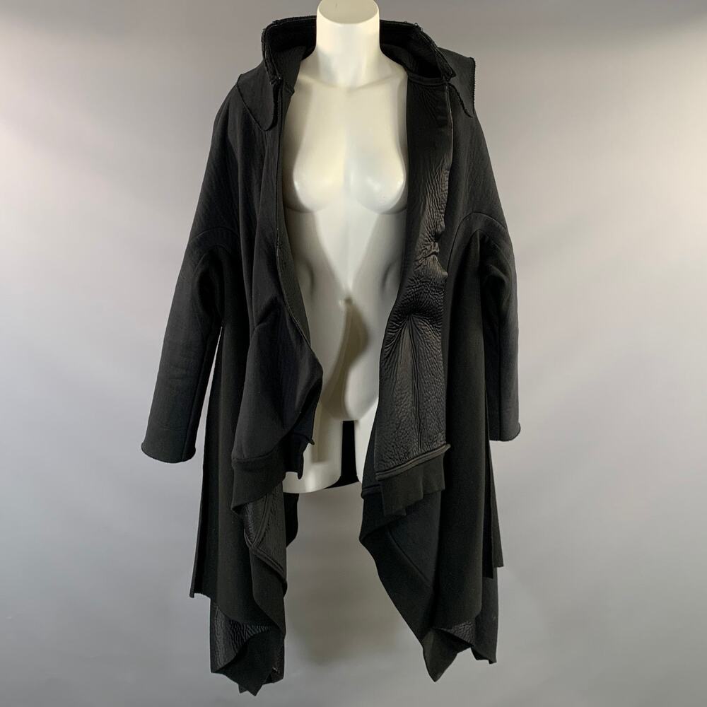 UNDERCOVER Size M Black Cotton Asymmetrical Coat